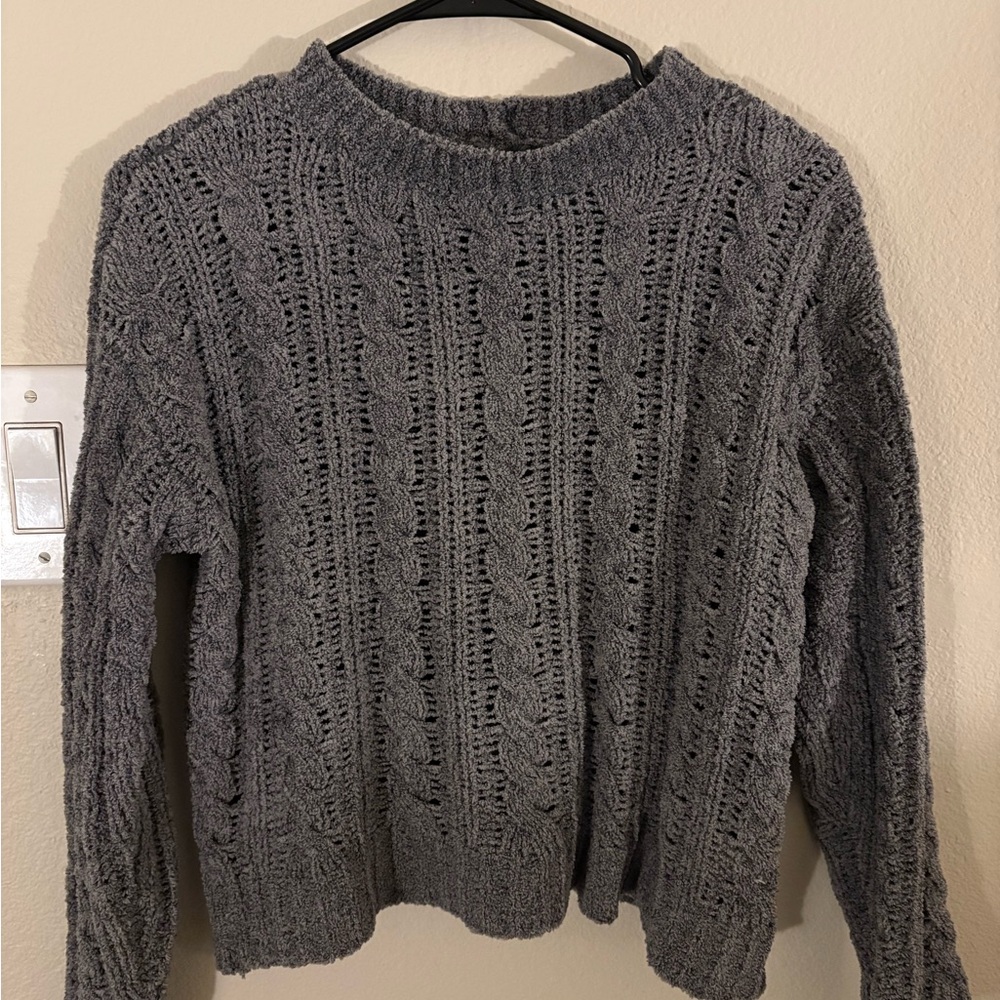 American Eagle Outfitters Charcoal Cable Knit Sweater